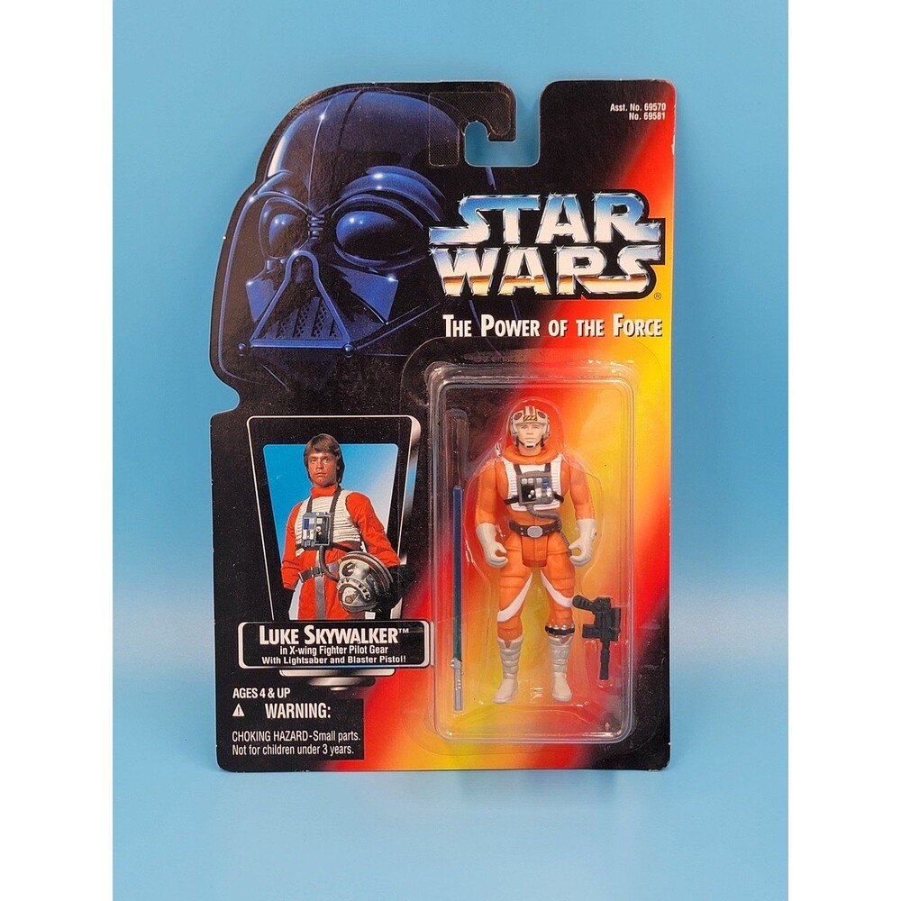1995 Star Wars Power Of The Force Luke Skywalker X-Wing Fighter Pilot Gear New